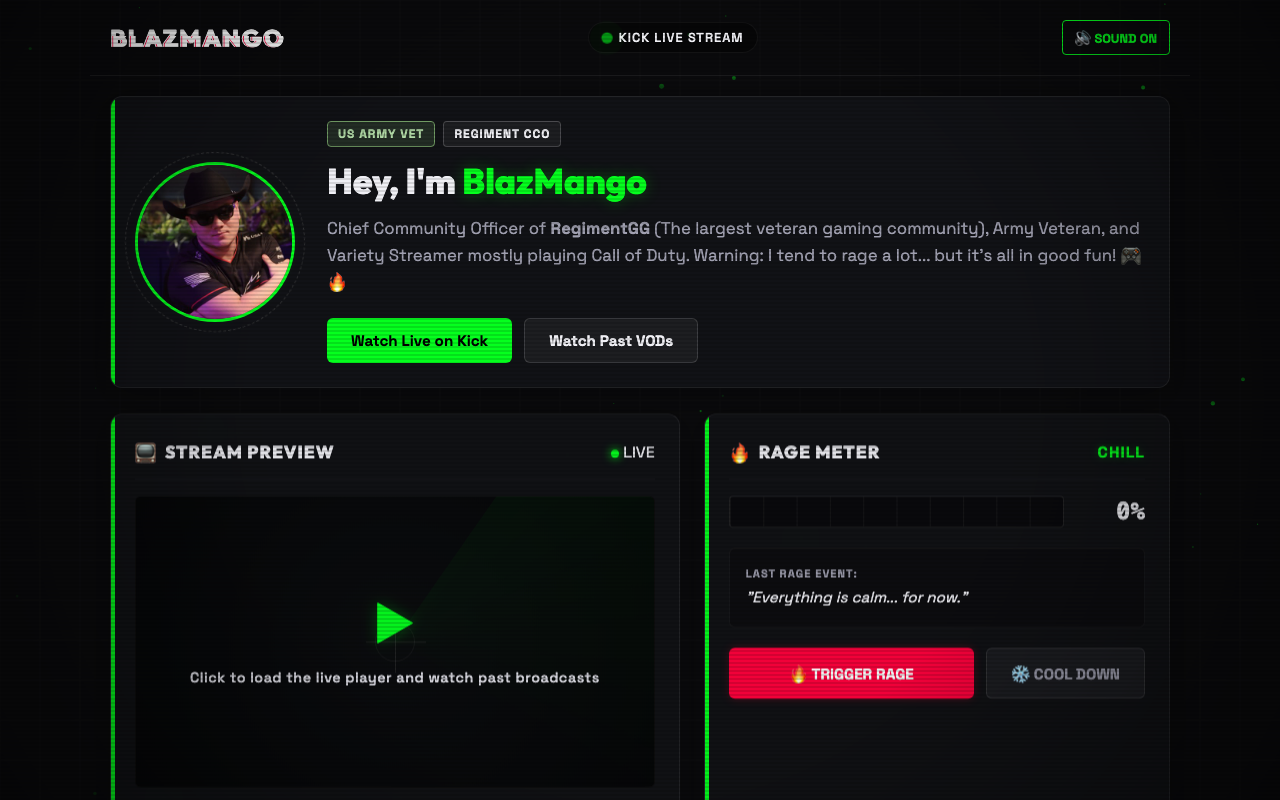 Blaz Mango Live Website Preview